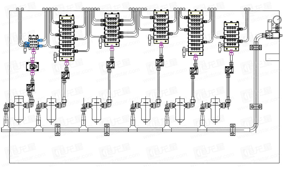 壓力機(jī)潤滑面板裝配圖